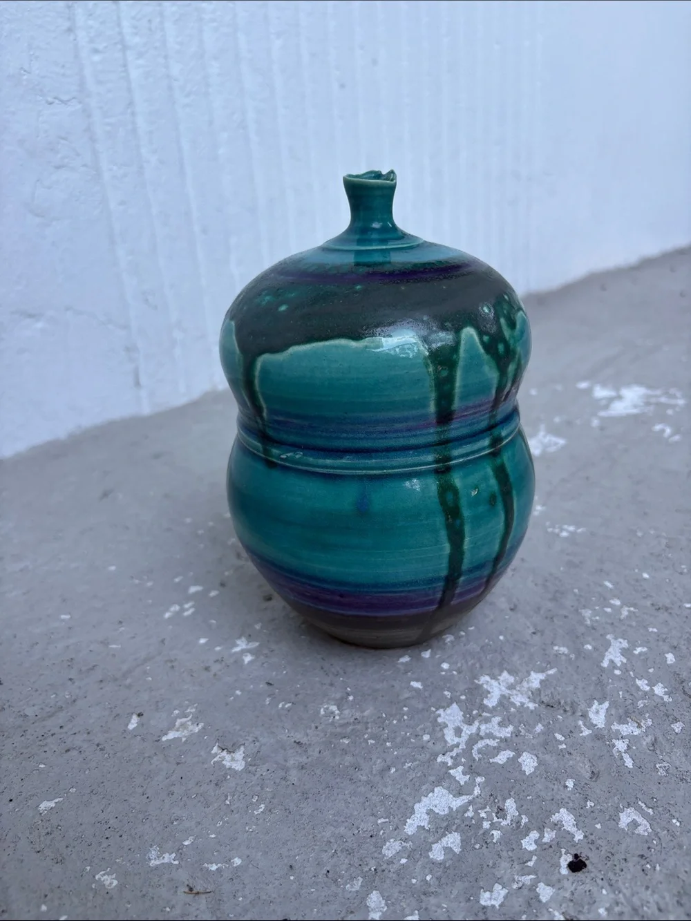Handmade ceramic beehive shaped vase